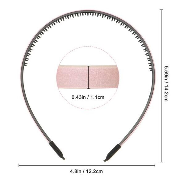 6-Pack Skinny Leather-Covered Headbands – Lustrous Colors - Picture 5 of 7